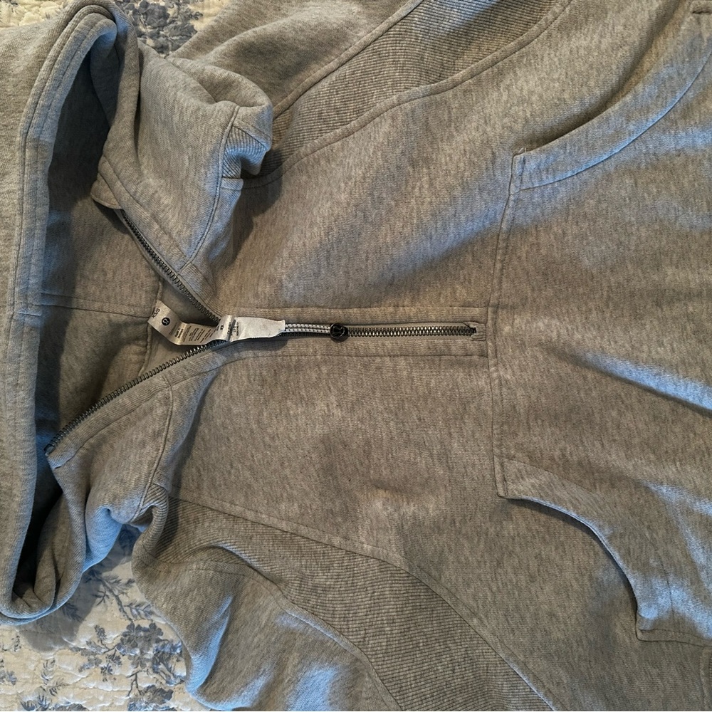 lululemon athletica Heather Gray Zip-Up Hoodie